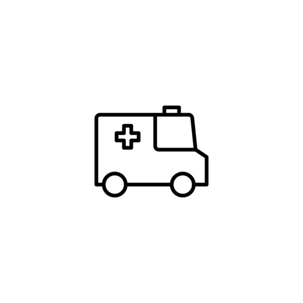 Ambulância Ícone Emergência Vetor Ilustração — Vetor de Stock