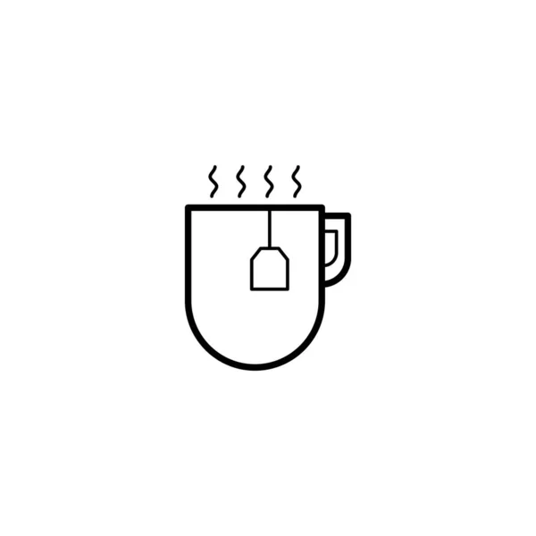 Heißgetränk Tee Ikone Vektor Illustration — Stockvektor