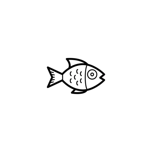 Ryba Wektor Ikony Zwierząt Ilustracja — Wektor stockowy