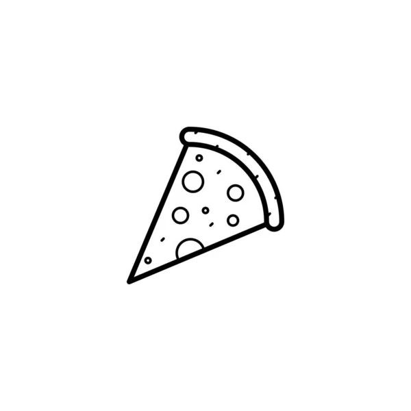 Pizza Élelmiszer Ikon Vektor Illusztráció — Stock Vector