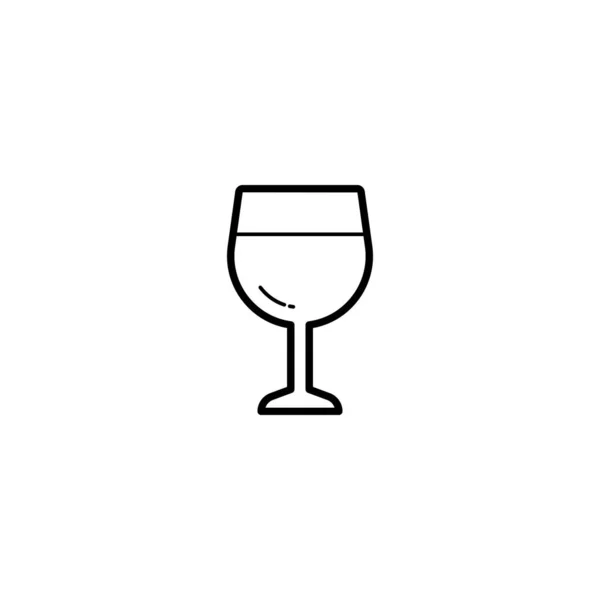 Wijn Glas Pictogram Vector Illustratie — Stockvector