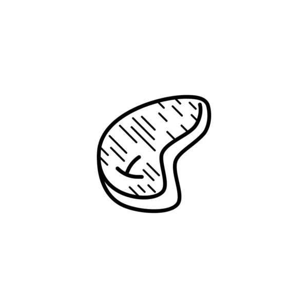 Steak Lebensmittel Ikone Vektor Illustration — Stockvektor