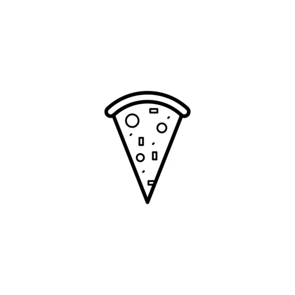 Pizza Illustrazione Vettoriale Icona Alimentare — Vettoriale Stock