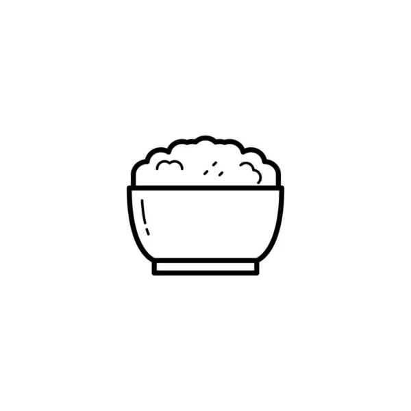 Riz Illustration Vectorielle Icône Alimentaire — Image vectorielle