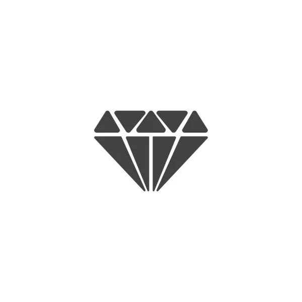 Diamante Joya Icono Vector Ilustración — Vector de stock