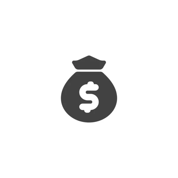 Dinero Bolsa Icono Vector Ilustración — Vector de stock