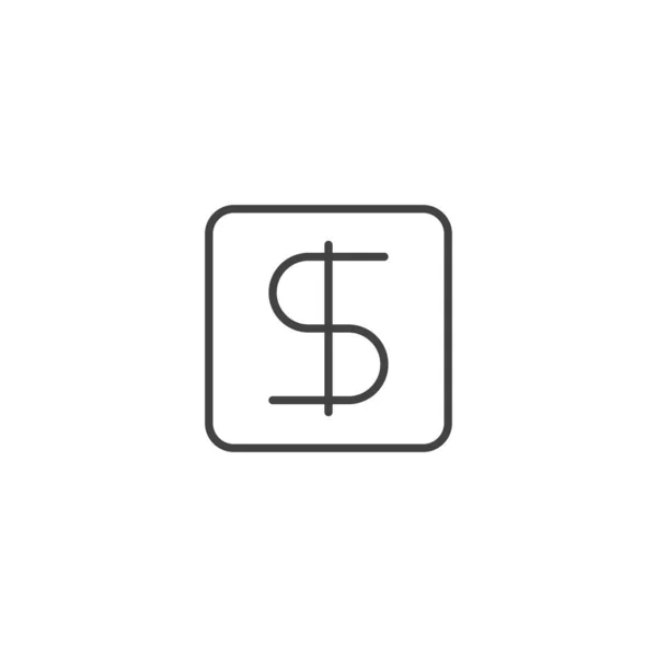 Dólar Signo Icono Vector Ilustración — Vector de stock