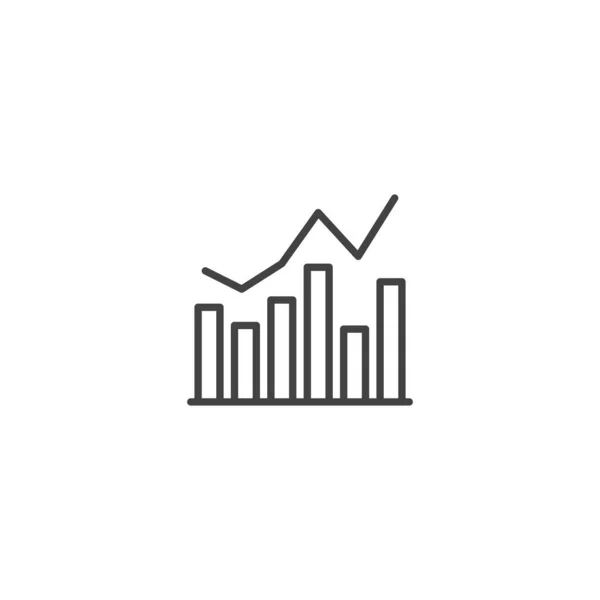 Gráfico Ilustração Estatística Vetor Ícone —  Vetores de Stock