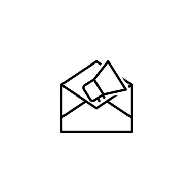 duyuru, pazarlama simgesi vektör illüstrasyonu