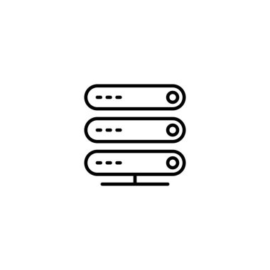 sunucu veritabanı ikon vektör illüstrasyonu