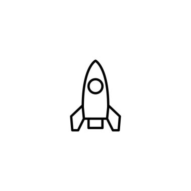 roket fırlatma simgesi vektör çizimi