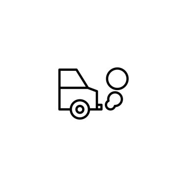 Hava kirliliği ikonu vektör illüstrasyonu