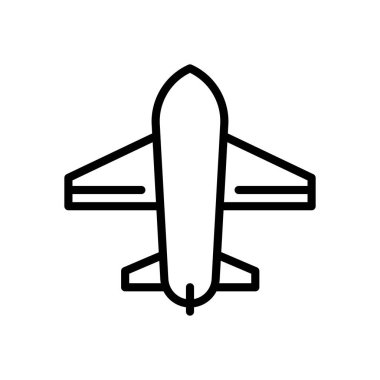 düzlem, seyahat simgesi vektör çizimi