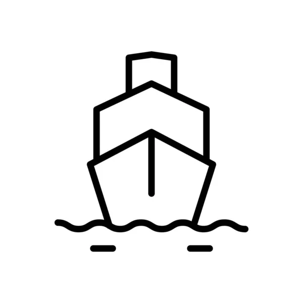 Bateau Icône Voyage Illustration Vectorielle — Image vectorielle