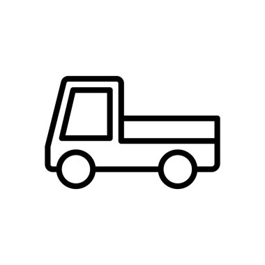 araba teslimatı, lojistik ikon vektör illüstrasyonu