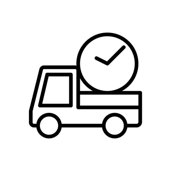 Delivery Time Logistic Icon Vector Illustration — Stock Vector