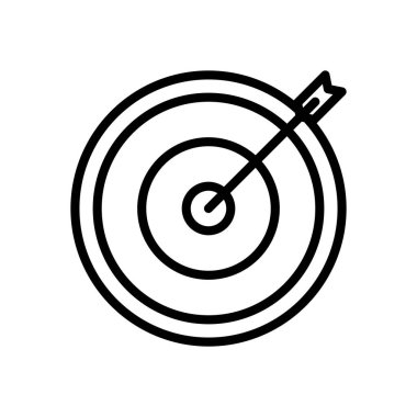 hedef, pazarlama simgesi vektör illüstrasyonu