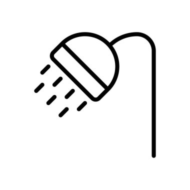 duş, banyo ikonu vektör illüstrasyonu