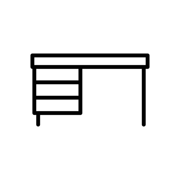 Desk Furniture Icon Vector Illustration — Stock Vector