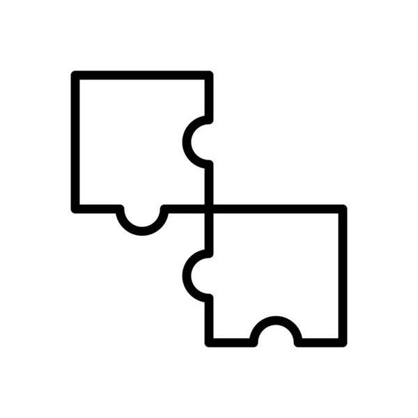 Puzzle Ilustrace Vektoru Ikony Skládačky — Stockový vektor