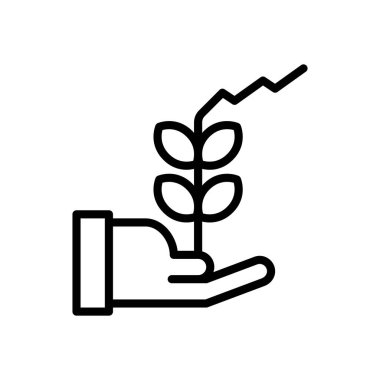 Yatırım, para büyüme ikonu vektör illüstrasyonu