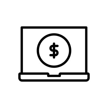 çevrimiçi ödeme ikonu vektör illüstrasyonu