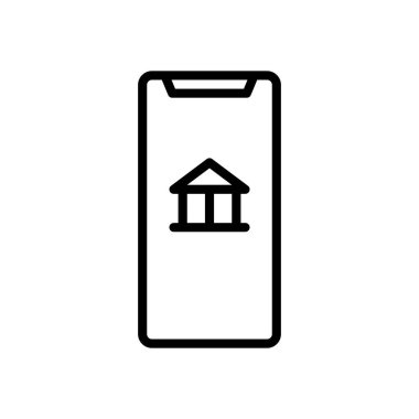 mobil bankacılık simgesi vektör illüstrasyonu