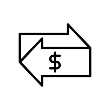 aktarım, takas simgesi vektör illüstrasyonu