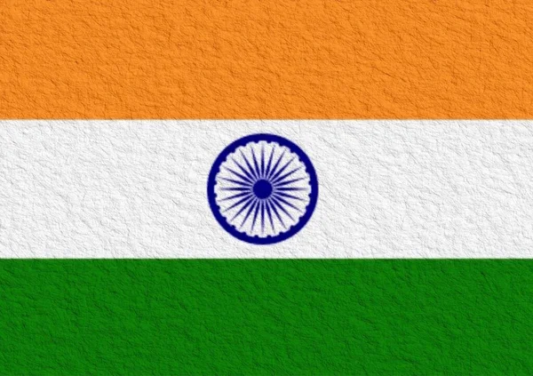 Bandera India Pared Textura Fondo Con Espacio Copia Para Texto — Foto de Stock