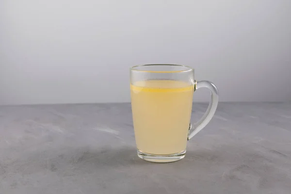 Caldo Casero Hueso Res Con Colágeno Natural Taza Sobre Fondo — Foto de Stock