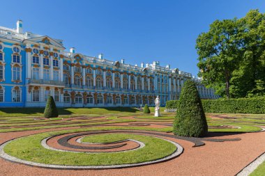 19 Haziran 2018. Tsarskoye Selo, St. Petersburg, Rusya Federasyonu. Catherine Palace eski Kraliyet ülke ikametgahı.