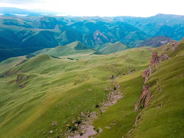 Uçağı Hava Manzara Kuzey Kafkasya Gündoğumu Bermamyt Plato — Stok fotoğraf