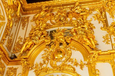 19 Haziran 2018.Tsarskoye Selo, St Petersburg, Rusya Federasyonu. Catherine Sarayı - eski Kraliyet ülke ikametgahı iç.