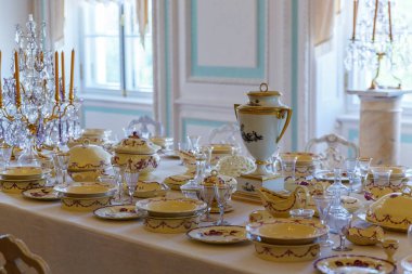 19 Haziran 2018. Peterhof, St Petersburg, Rusya Federasyonu. Peterhof - eski Kraliyet ülke ikametgahı iç.