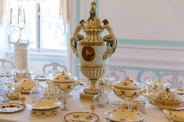 19 Haziran 2018. Peterhof, St Petersburg, Rusya Federasyonu. Peterhof - eski Kraliyet ülke ikametgahı iç.