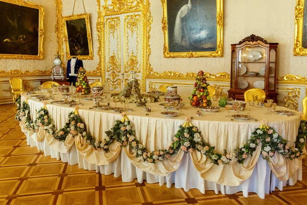 Junio 2018 Tsarskoye Selo San Petersburgo Rusia Interior Del Palacio — Foto de Stock