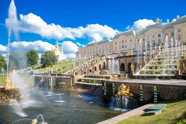 Junio 2018 Peterhof San Petersburgo Rusia Antigua Residencia Del País — Foto de Stock