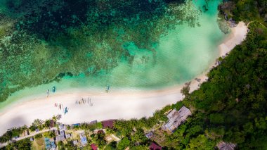  Tropik güzel manzara drone havadan görünümü