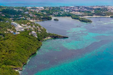   Boracay adasındaki drone'dan havadan görüntü, Phillipines. Toplam
