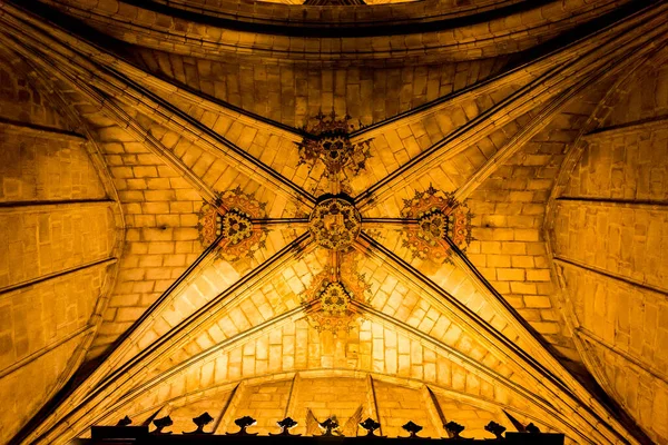 Barcelona Katalonien Europa Spanien September 2019 Fantastisk Interiör Katedralen Heliga — Stockfoto
