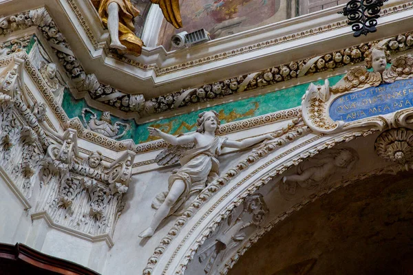 Chiavenna Sondrio Lombardia Itália Setembro 2019 Interior Deslumbrante Catedral Italiana — Fotografia de Stock