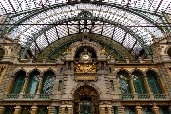 Antwerp Belgio Ottobre 2019 Interno Della Monumentale Stazione Centrale Anversa — Foto Stock