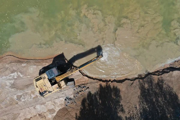 Takuapa Thailand Mai 2020 Thema Umweltschutz Fluss Maschinenbergbau Verursacht Verschlammung — Stockfoto