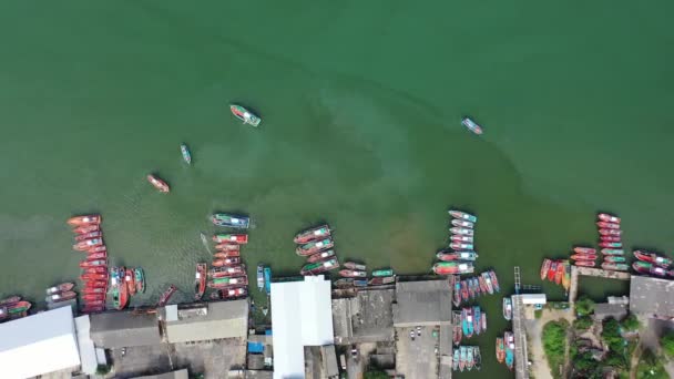 タイ王国の港にある漁船の艦隊 — ストック動画