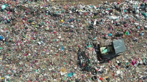 Recyclingkonzept Müllsäcke Mit Viel Unrat Hintergrund — Stockvideo