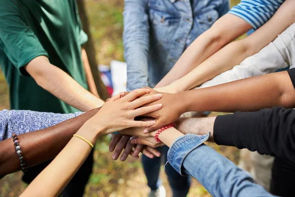 Mezcla de razas grupo internacional de personas se reunieron — Foto de Stock