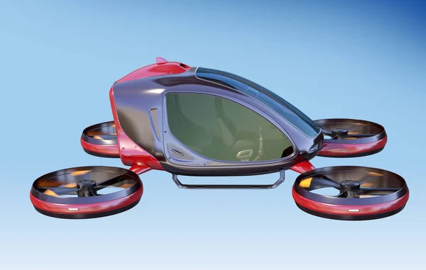 Electric Passenger Drone flying in the sky — Stock Photo, Image