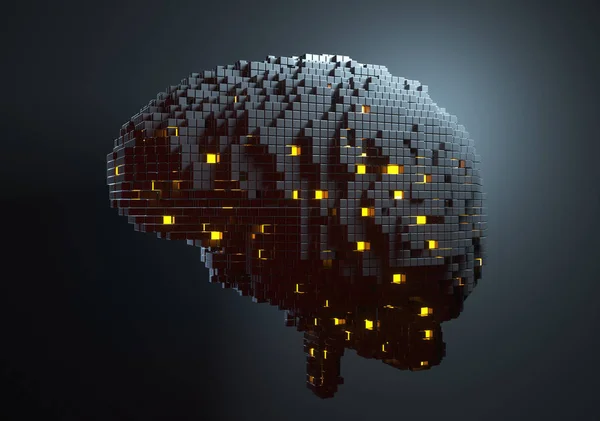 Brain with Artificial intelligence — Stock Photo, Image