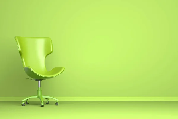 Cadeira verde no fundo verde — Fotografia de Stock