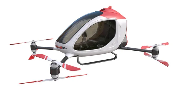 Generic Electric Passenger Drone White Background Model Doesn Exist Real — Stock Photo, Image